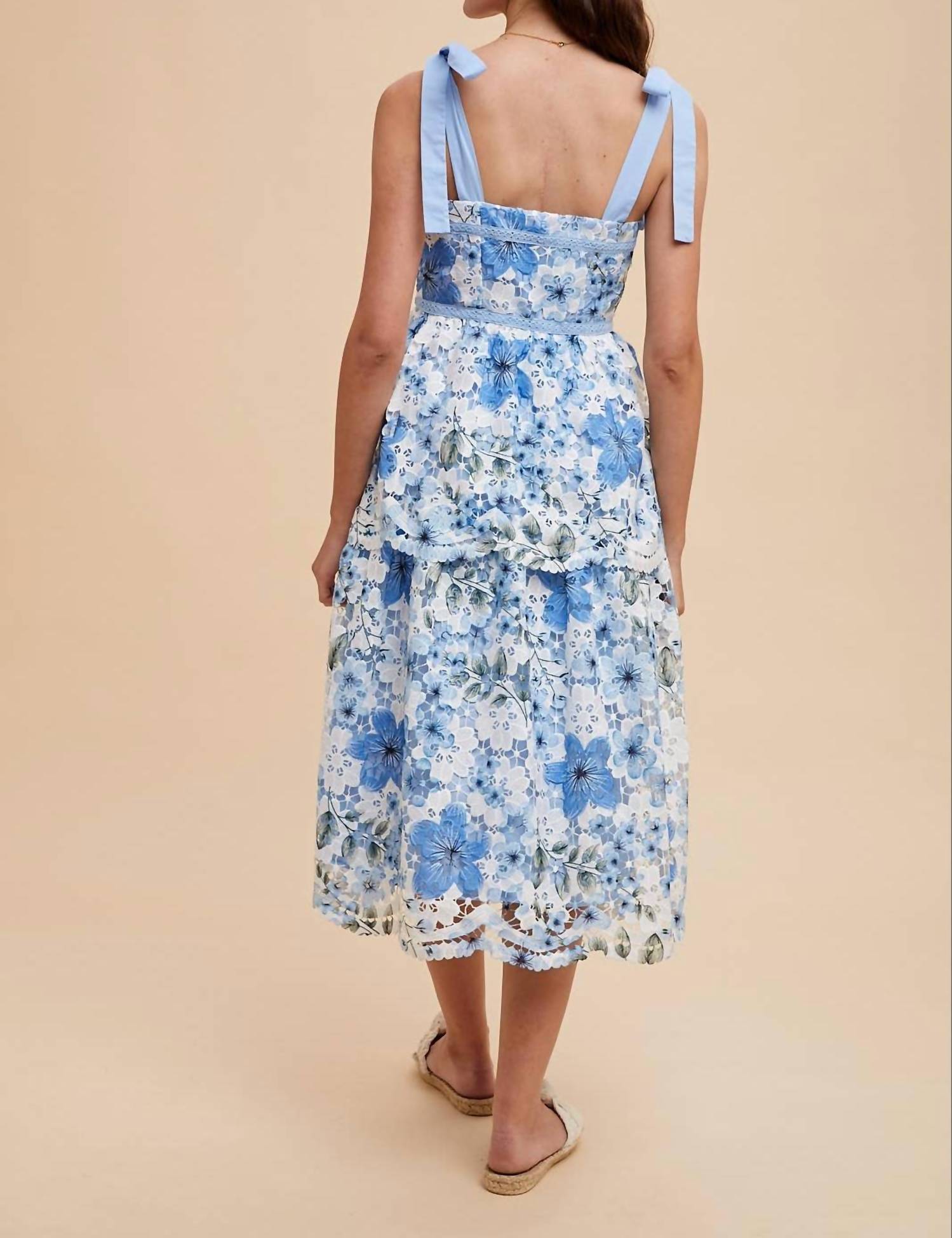In-Loom - CROCHET LACE FLORAL MAXI DRESS