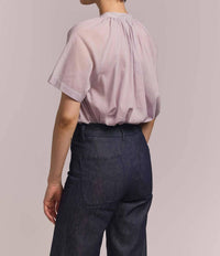 M.PATMOS Perry Button Down Shirt in lavender - women's shirt - detail view