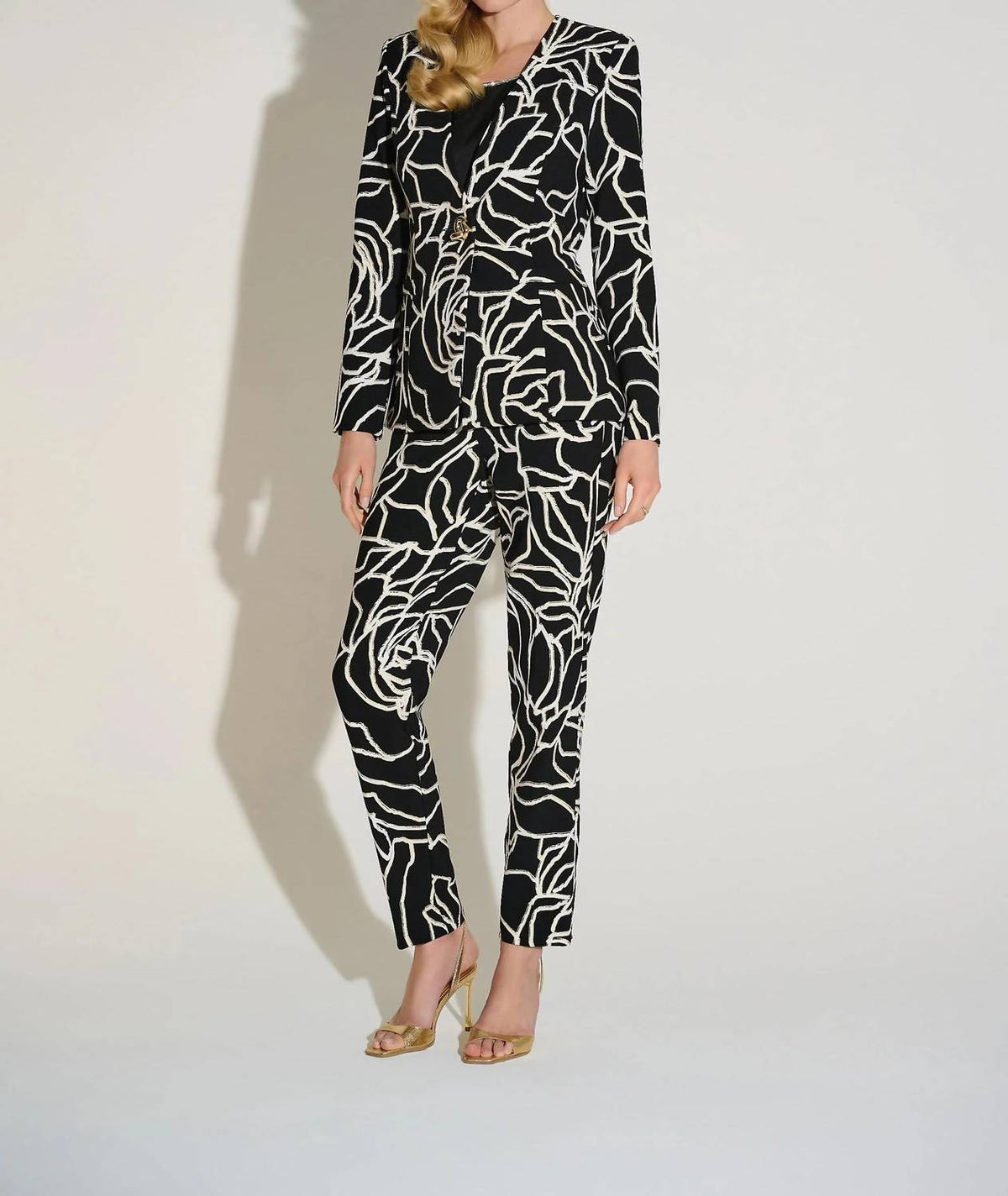 Joseph Ribkoff - Foiled Floral Blazer Jacket