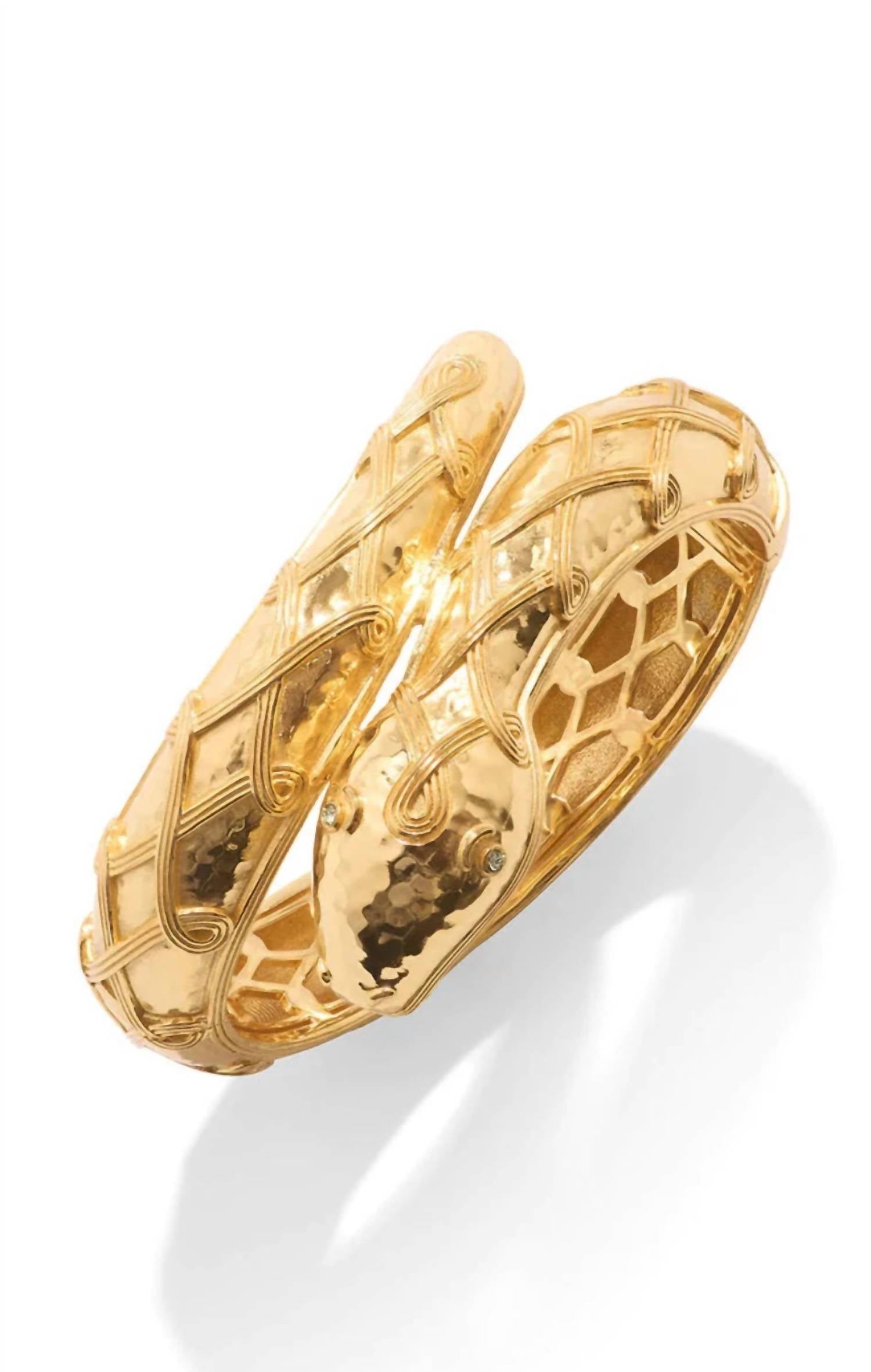 Capucine De Wulf - Women's Earth Goddess Serpentina Hinged Bangle Bracelet