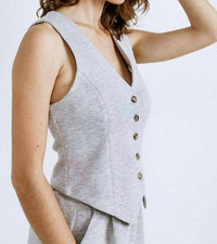 Flying Tomato - A Ponti Knit V-neck Vest