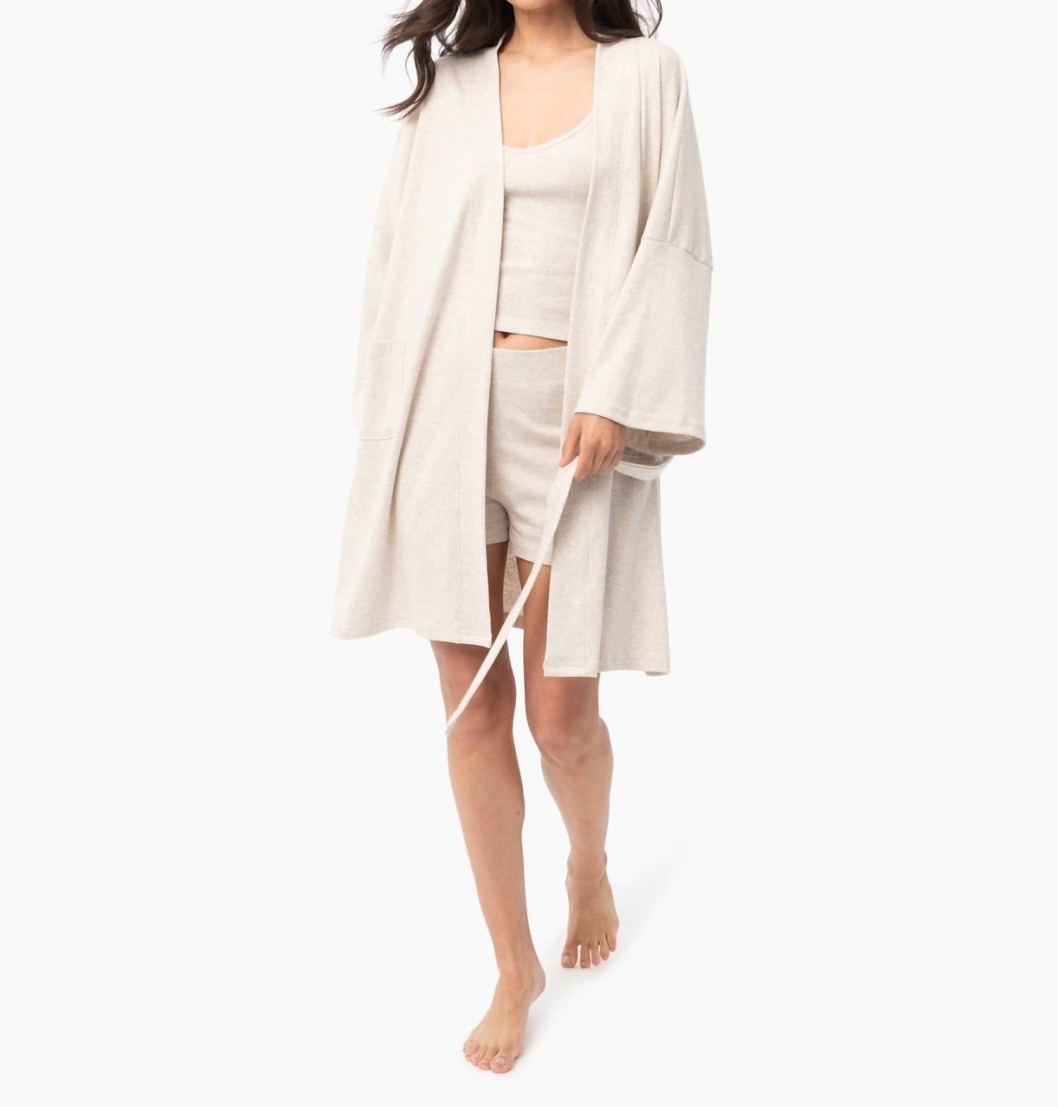 Under The Canopy - Organic Cotton Short Lounge Robe