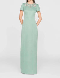 Theia - Sorelia Floral Beaded Gown