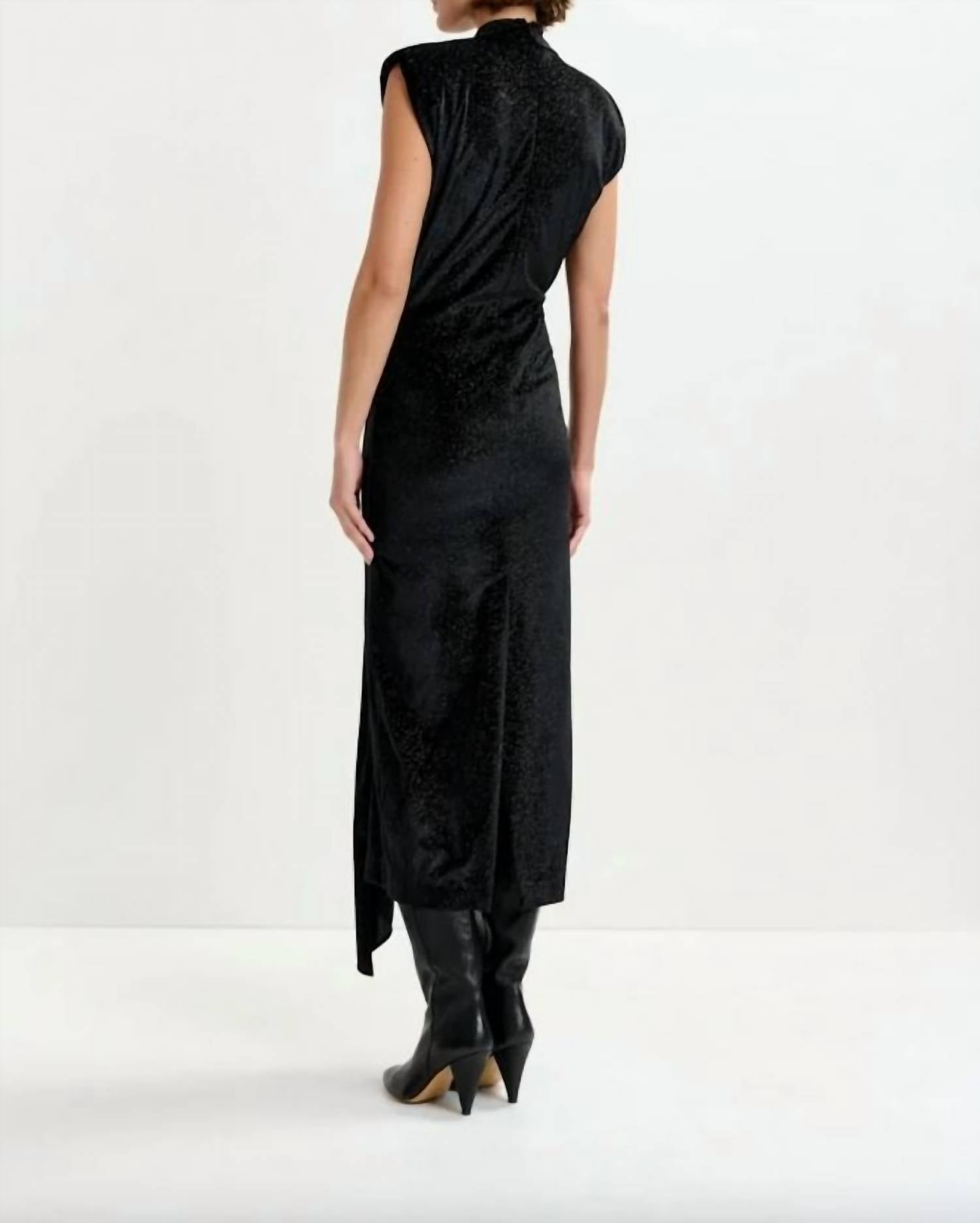 Essentiel Antwerp - Inche Velvet Jersey Dress