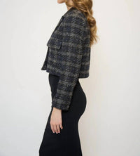 Central Park West - Collette Lurex Houndstooth Blazer