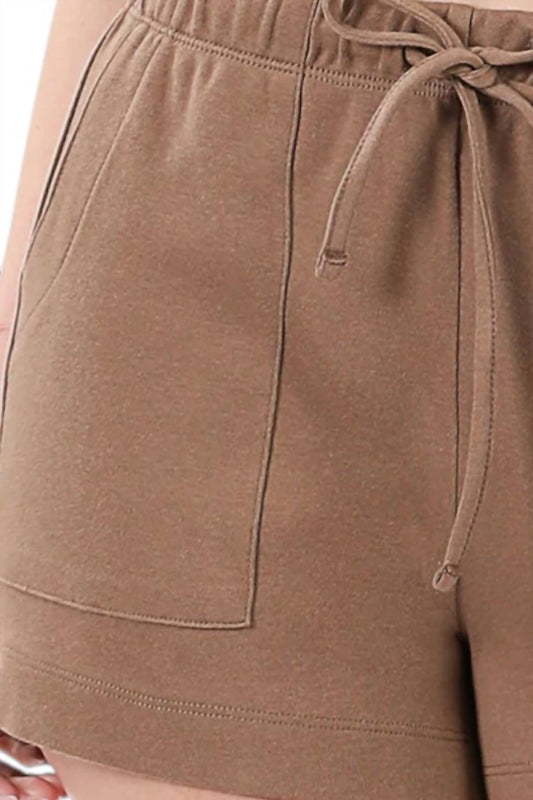 Zenana - Cotton Drawstring Shorts