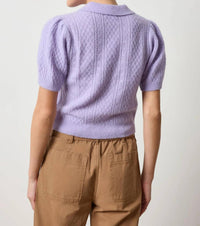 Lilla P - Mixed Stitch Elbow Sleeve Polo