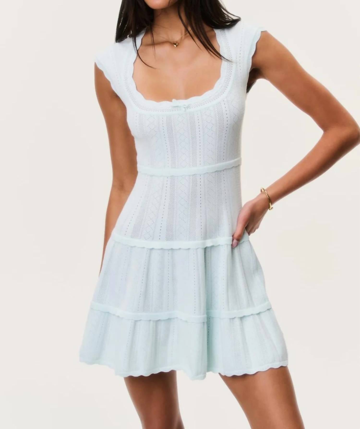 Loveshackfancy - Laighton Stretch Pointelle Mini Dress