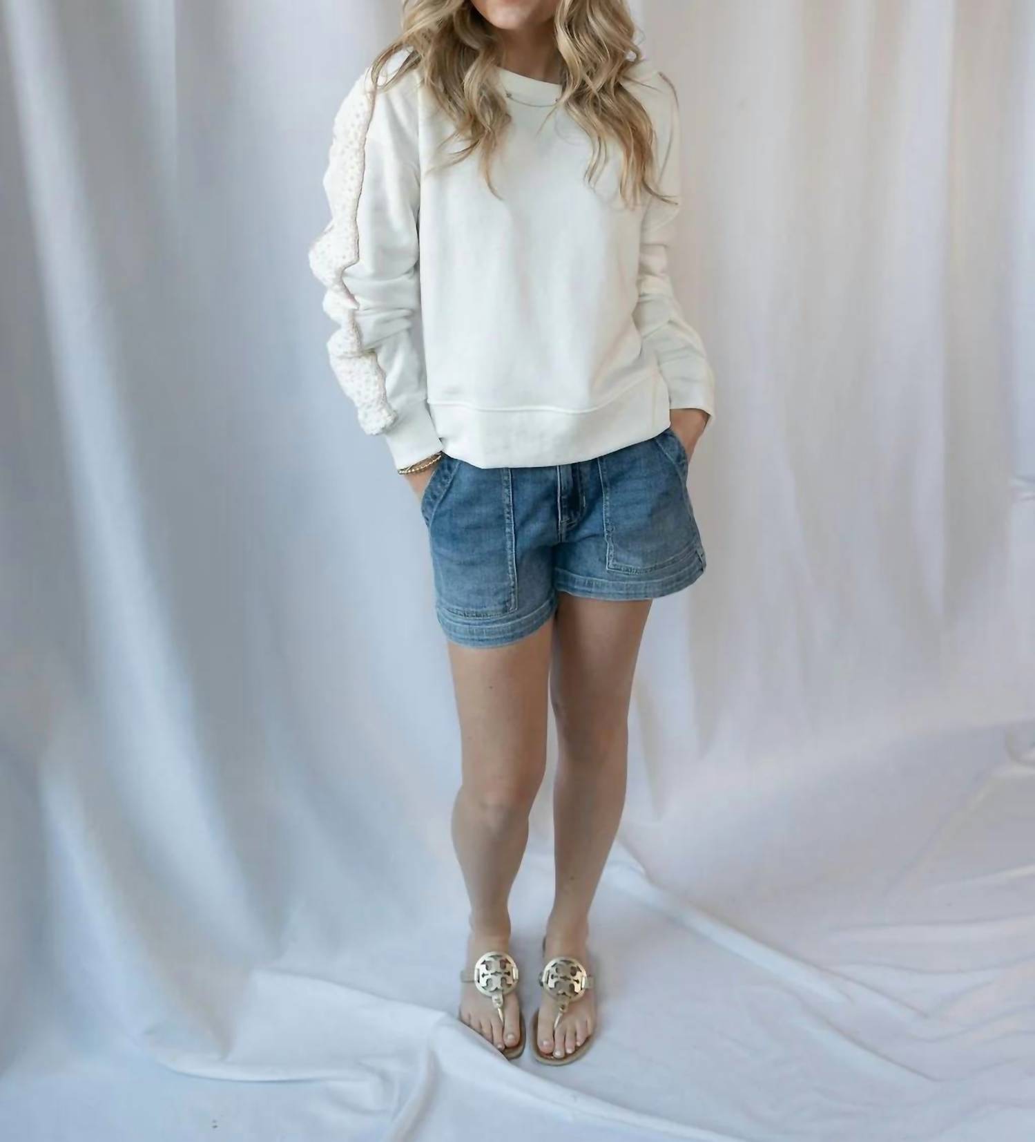 Vintage Havana - Sundrift Crochet Sweatshirt