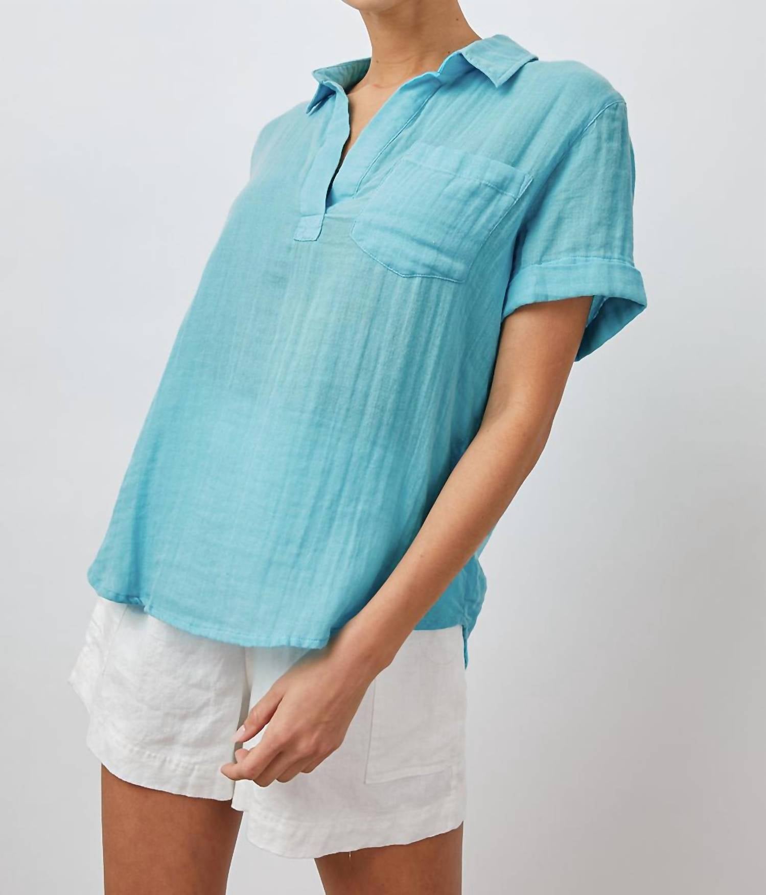 Rails Savannah Top in summer aqua - women's blouse - view 4