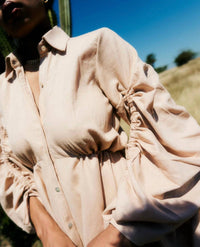 Bahia Maria Swimwear - Leila Linen Dress - beige - clothing - dresses
