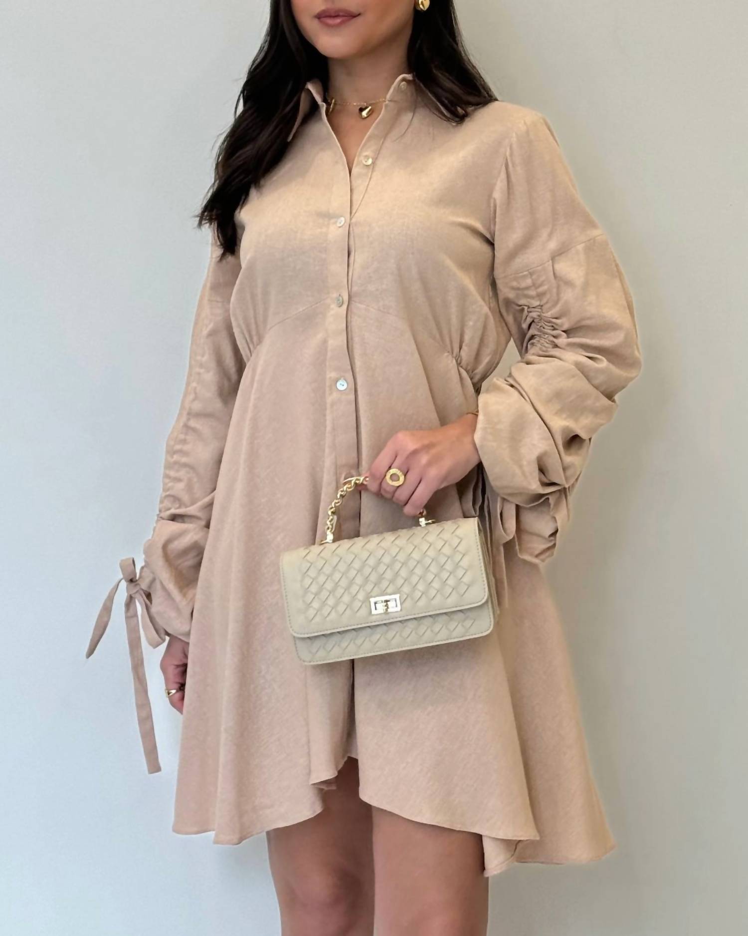 Bahia Maria Swimwear - Leila Linen Dress - beige - clothing - dresses
