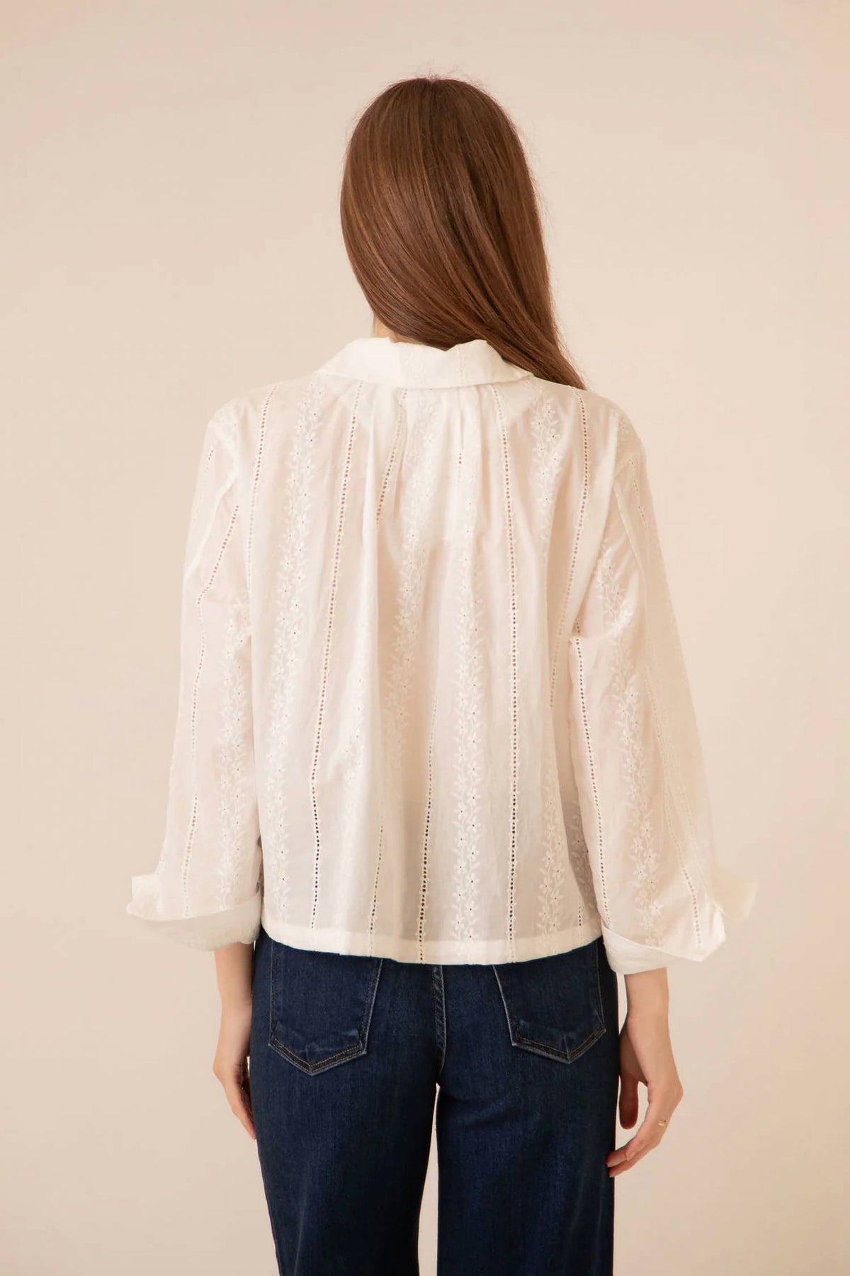 Bailey Rose - Cleo Lace Button Down Shirt