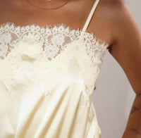 Bailey Rose - Lace Trim Satin Cami Top