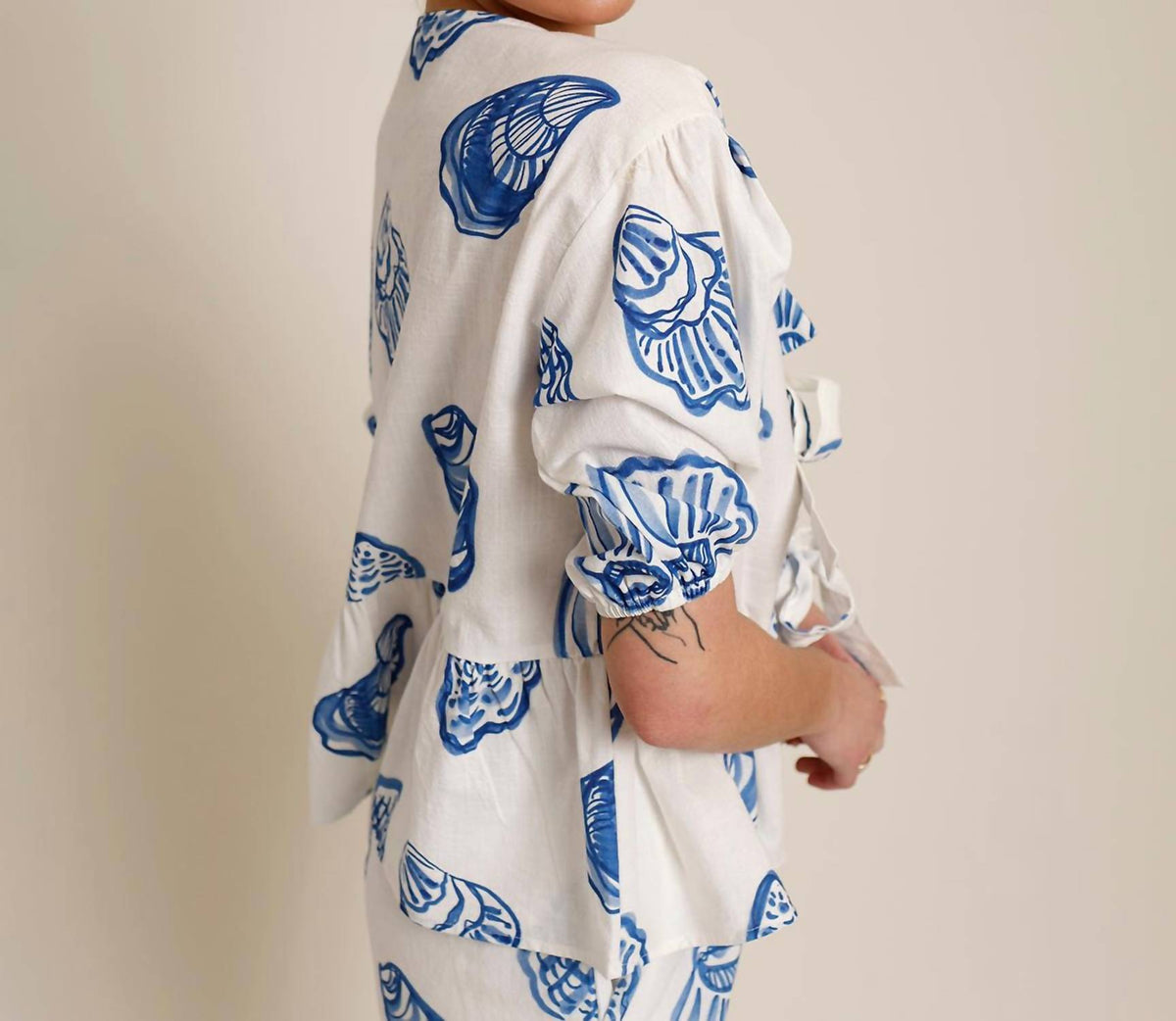 Bailey Rose - St. Pete Shell Tie Front Top