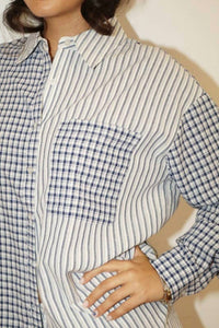 Bailey Rose - Stripe And Gingham Button-down Shirt