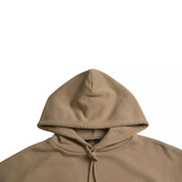 Balenciaga - Men's Cotton Symbolic Molleton Bouclette Hooded Sweater - brown - clothing - cotton