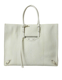 Balenciaga - Women's Chic Python Leather Tote - bags - handbags - totes