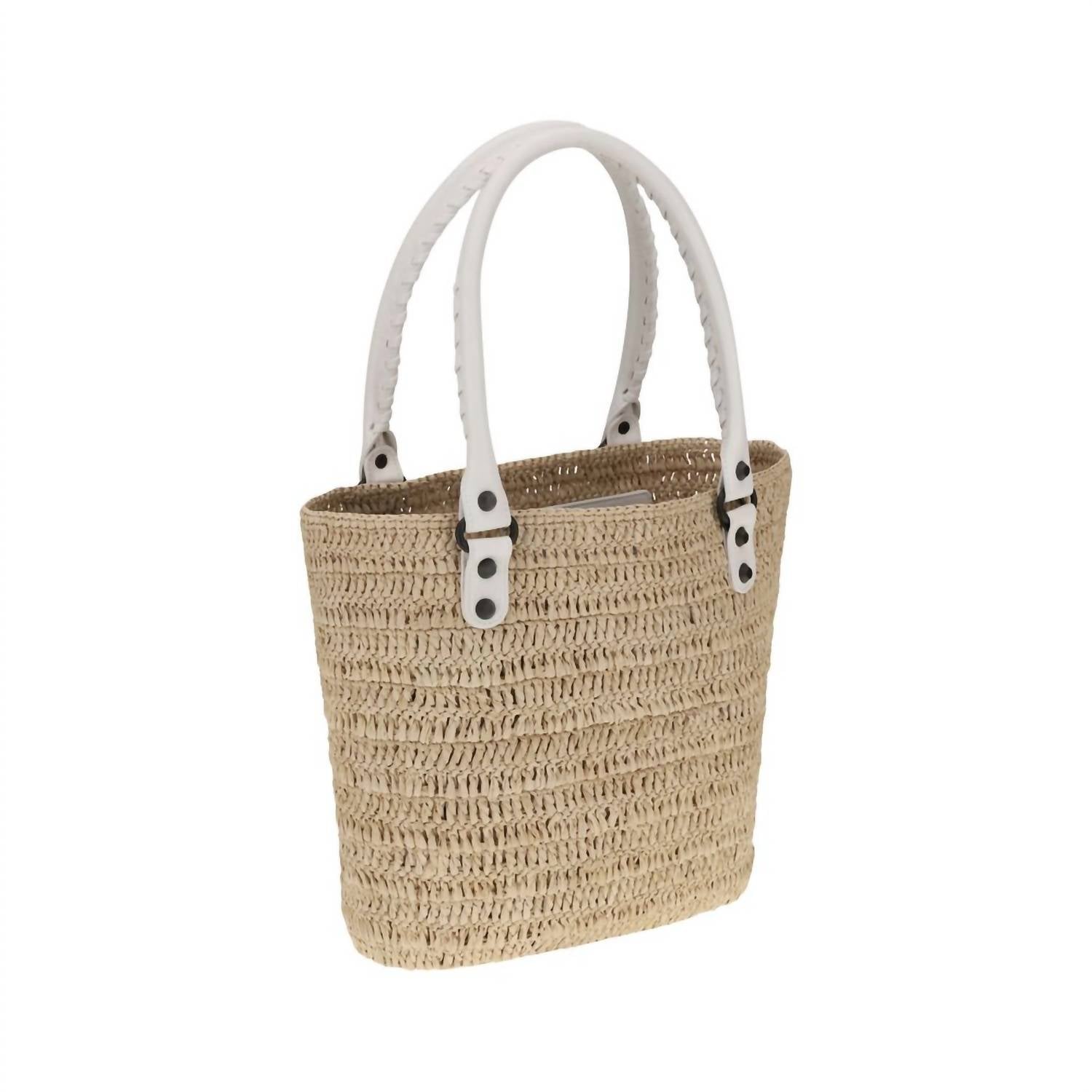 Balenciaga - Women's Le City Small Straw Shoulder Bag - bags - beige - handbags