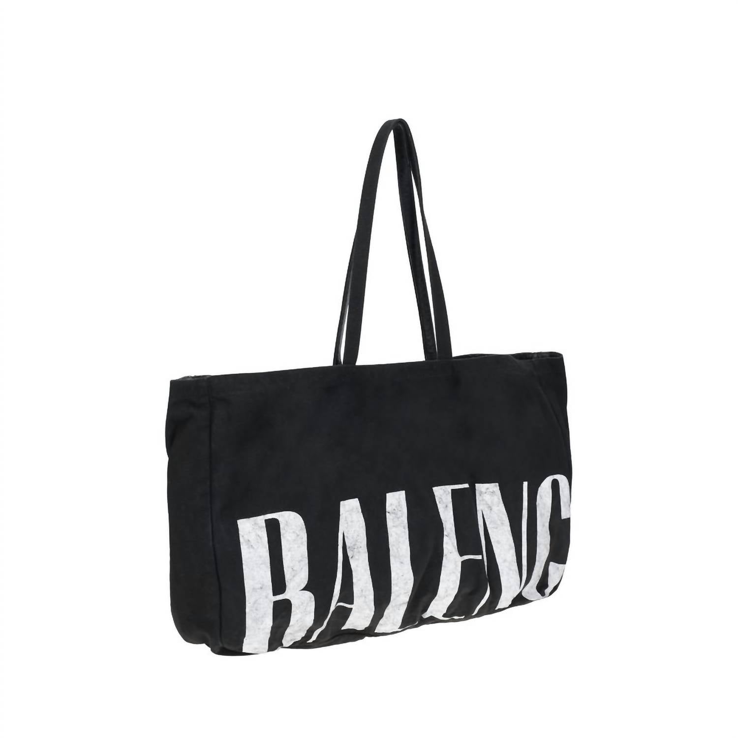 Balenciaga - Women's Logoed Tote Bag - bags - black - cotton