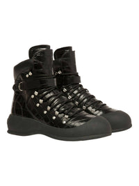 Bally - Men's Clyff Crocodile Embossed Leather Boots