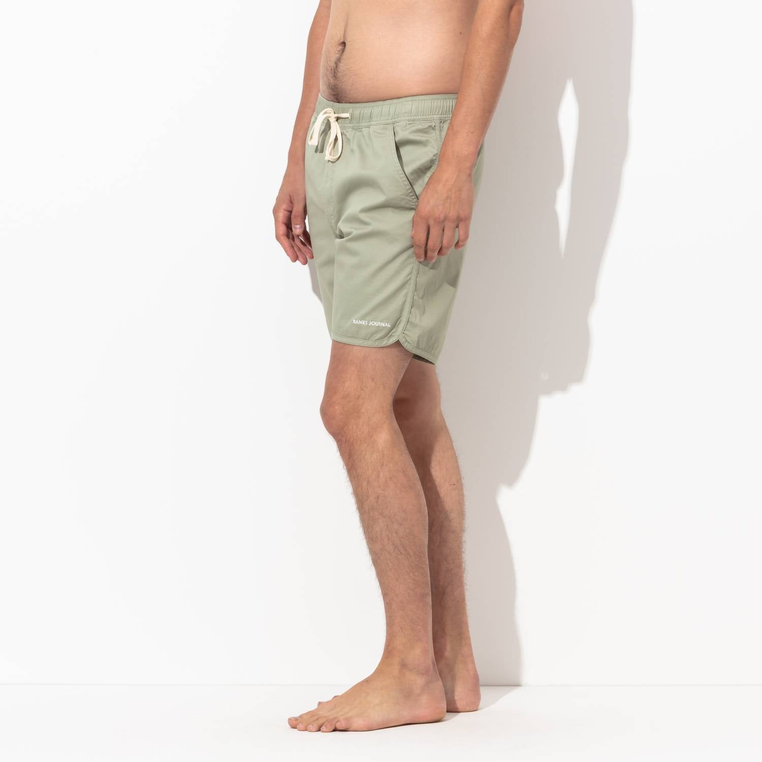 Banks Journal - Label Elastic Boardshort - board - shorts - clothing - green
