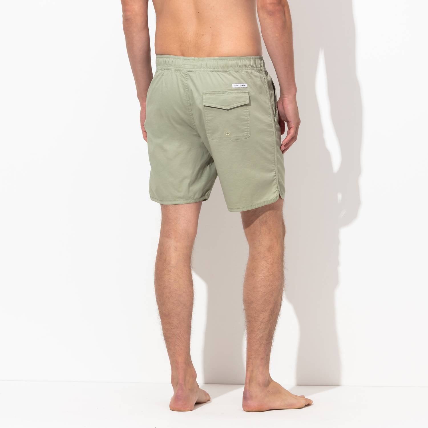 Banks Journal - Label Elastic Boardshort - board - shorts - clothing - green