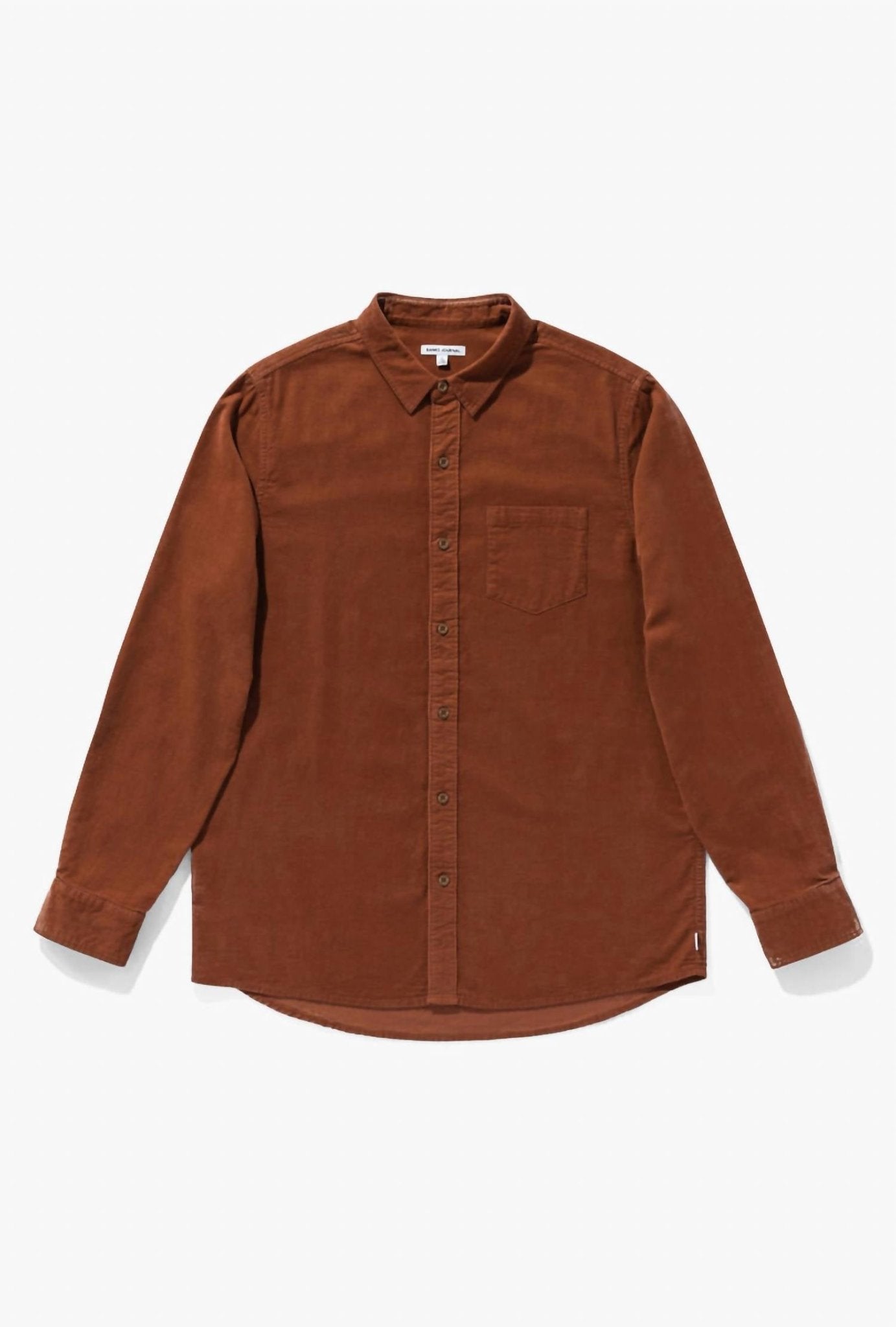 Banks Journal - Men's Roy Long Sleeve Woven Shirt - brown - casual - button - down - shirts - clothing