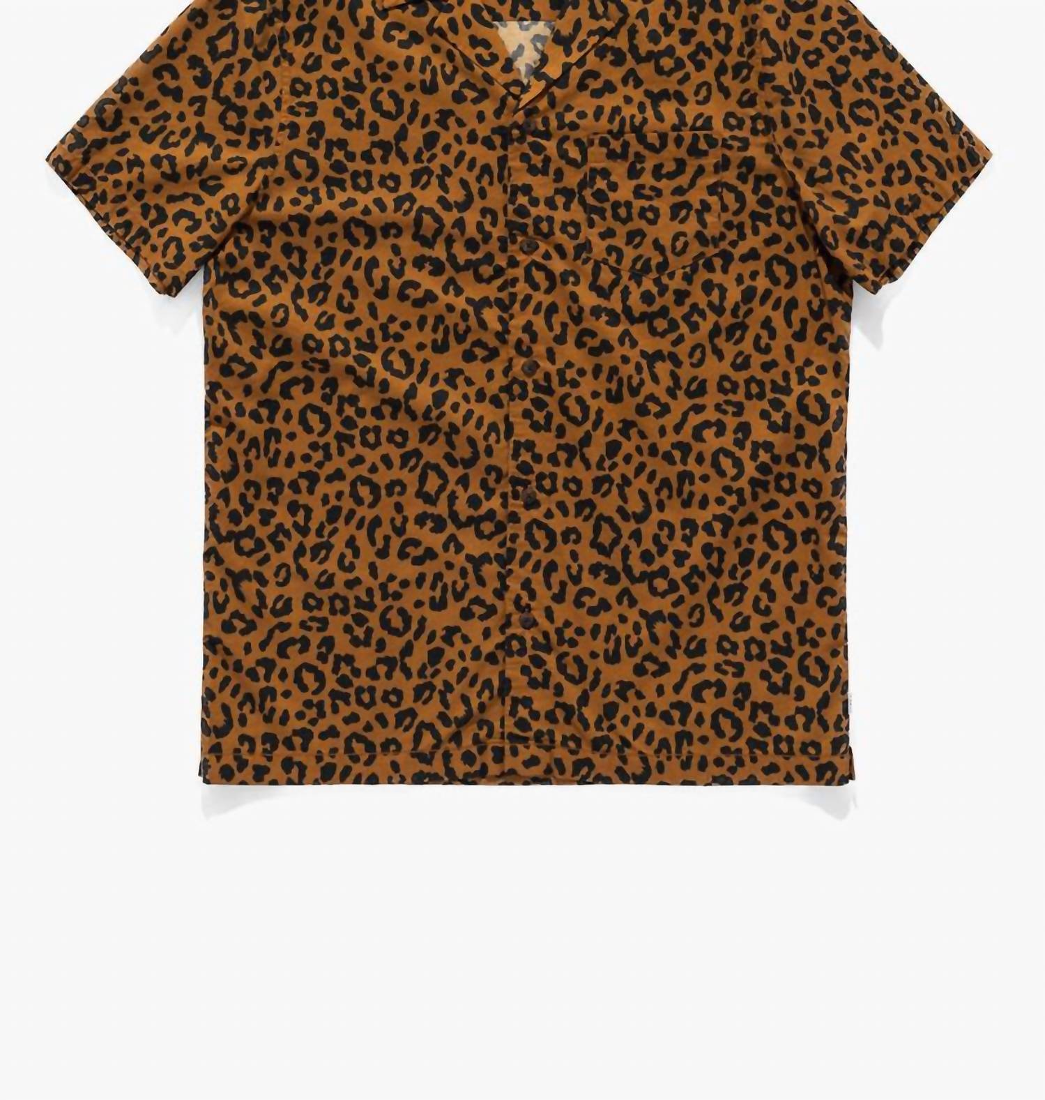 Banks Journal - Men's Wilder Short Sleeve Shirt - animal - brown - casual - button - down - shirts