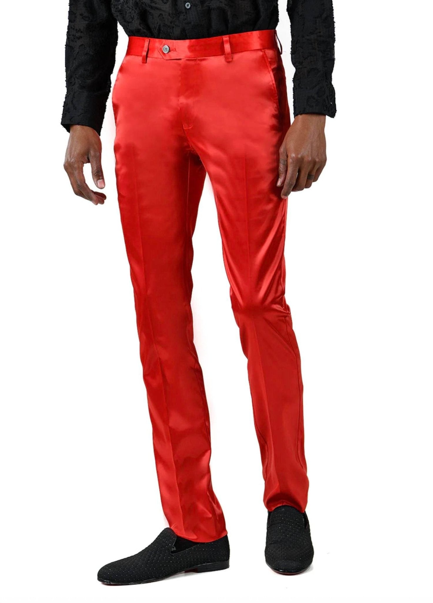 Barabas - Slim Satin Dress Pant - clothing - men - nylon - blend