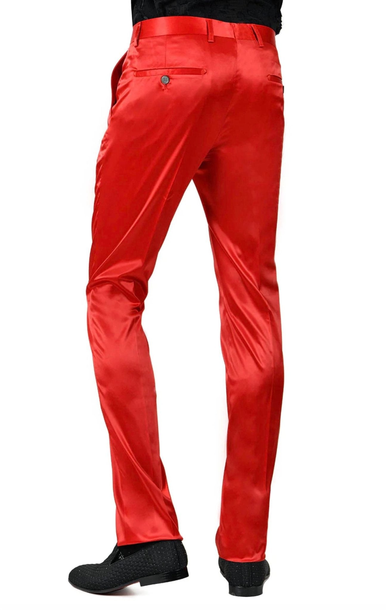 Barabas - Slim Satin Dress Pant - clothing - men - nylon - blend