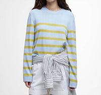 Barbour - Bronya Knitted Jumper - blue - clothing - cotton - blend