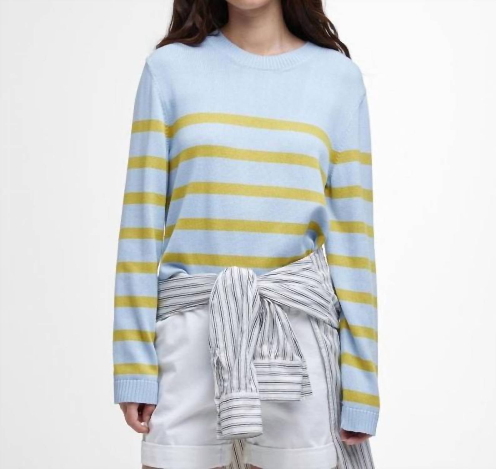 Barbour - Bronya Knitted Jumper - blue - clothing - cotton - blend