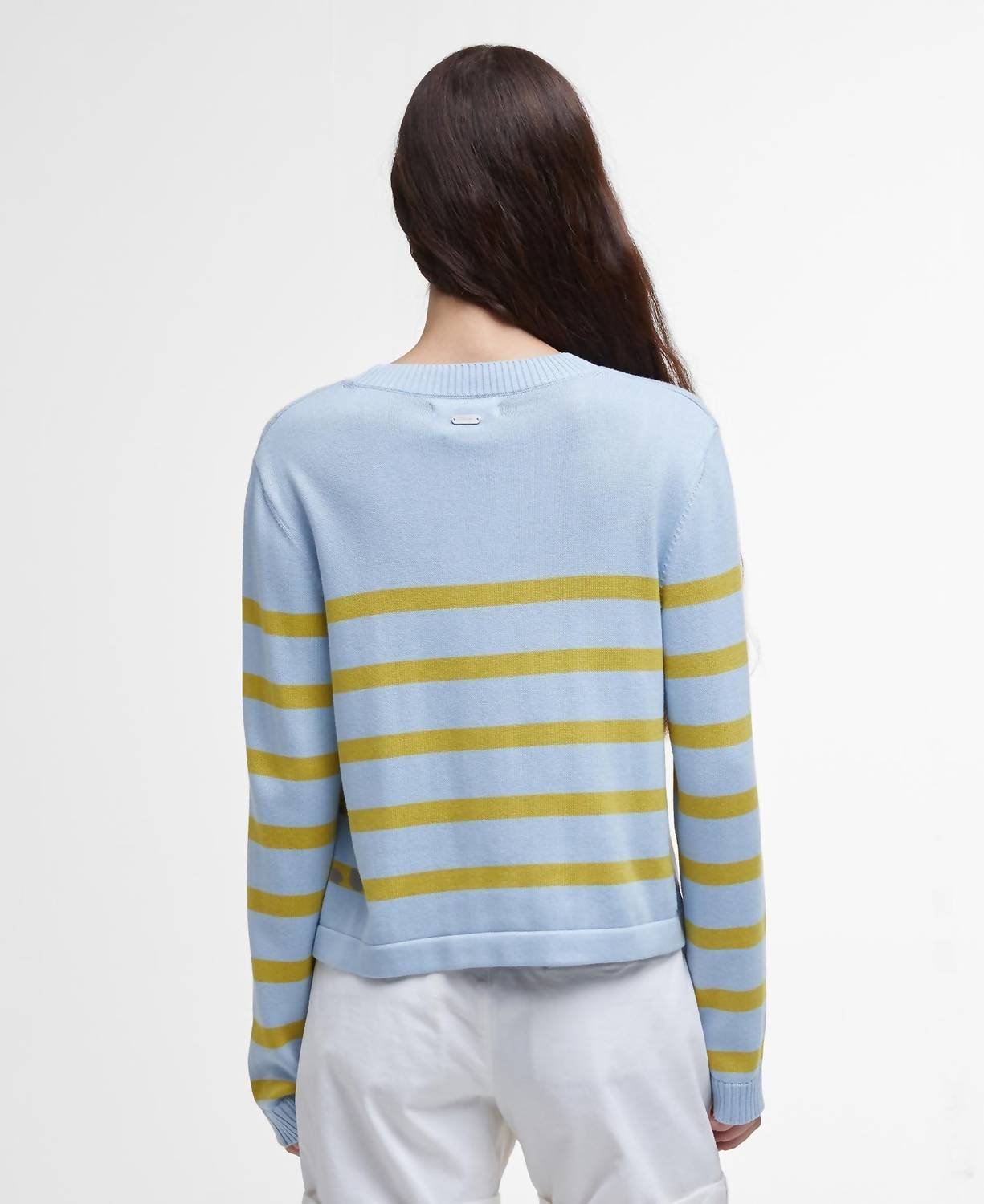 Barbour - Bronya Knitted Jumper - blue - clothing - cotton - blend