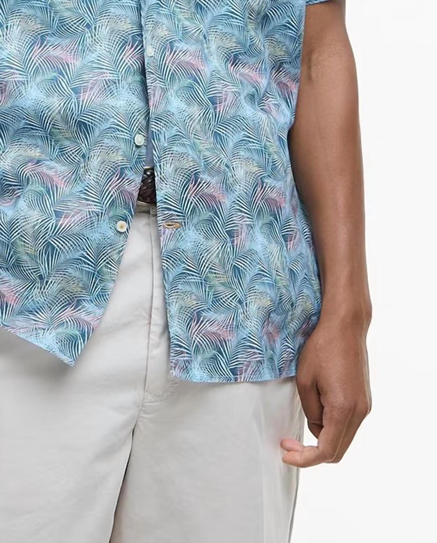 Barbour - Devon Print Shirt - blue - clothing - cotton