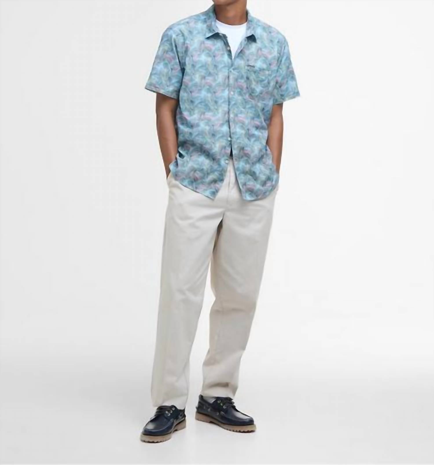 Barbour - Devon Print Shirt - blue - clothing - cotton