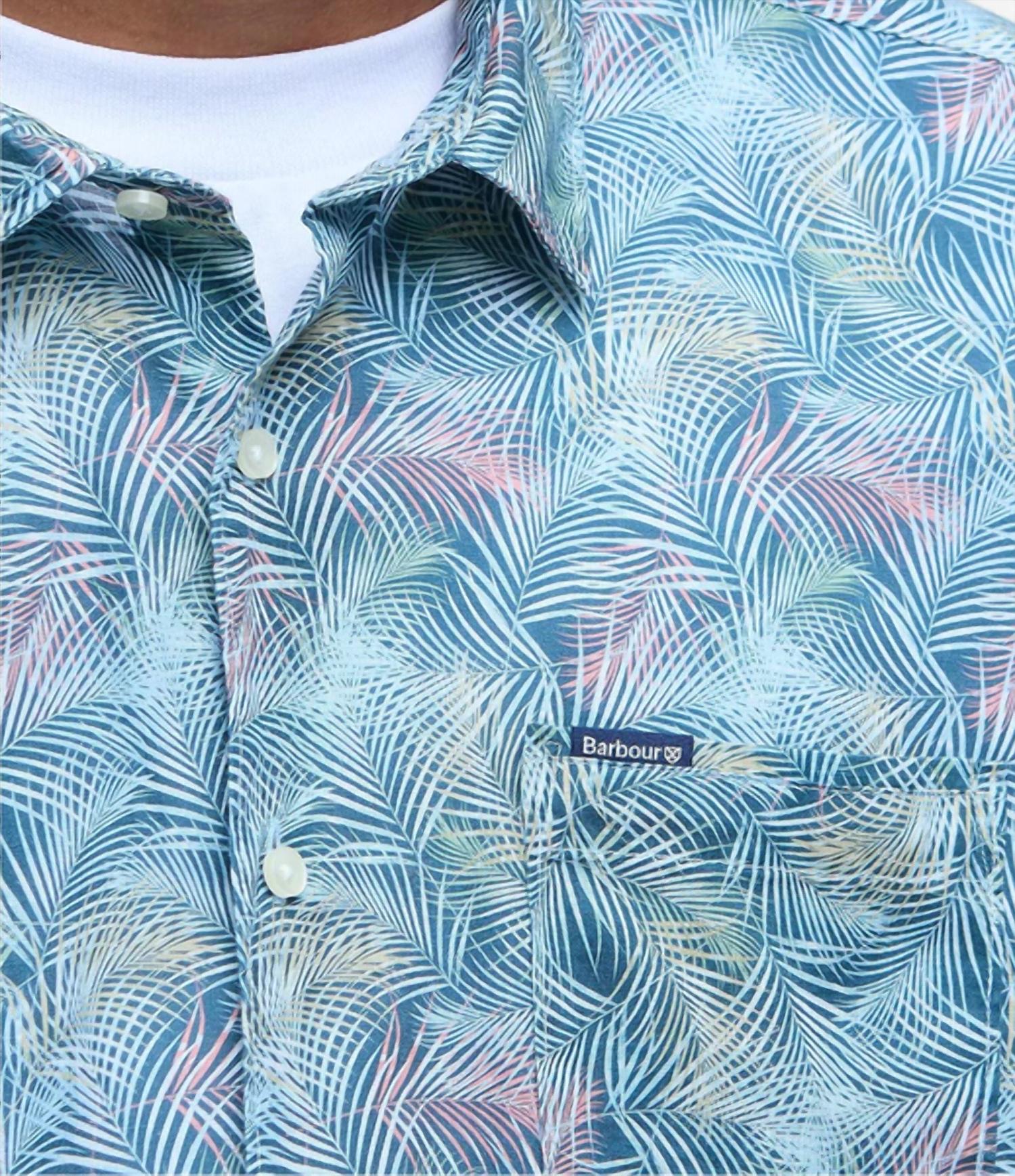 Barbour - Devon Print Shirt - blue - clothing - cotton