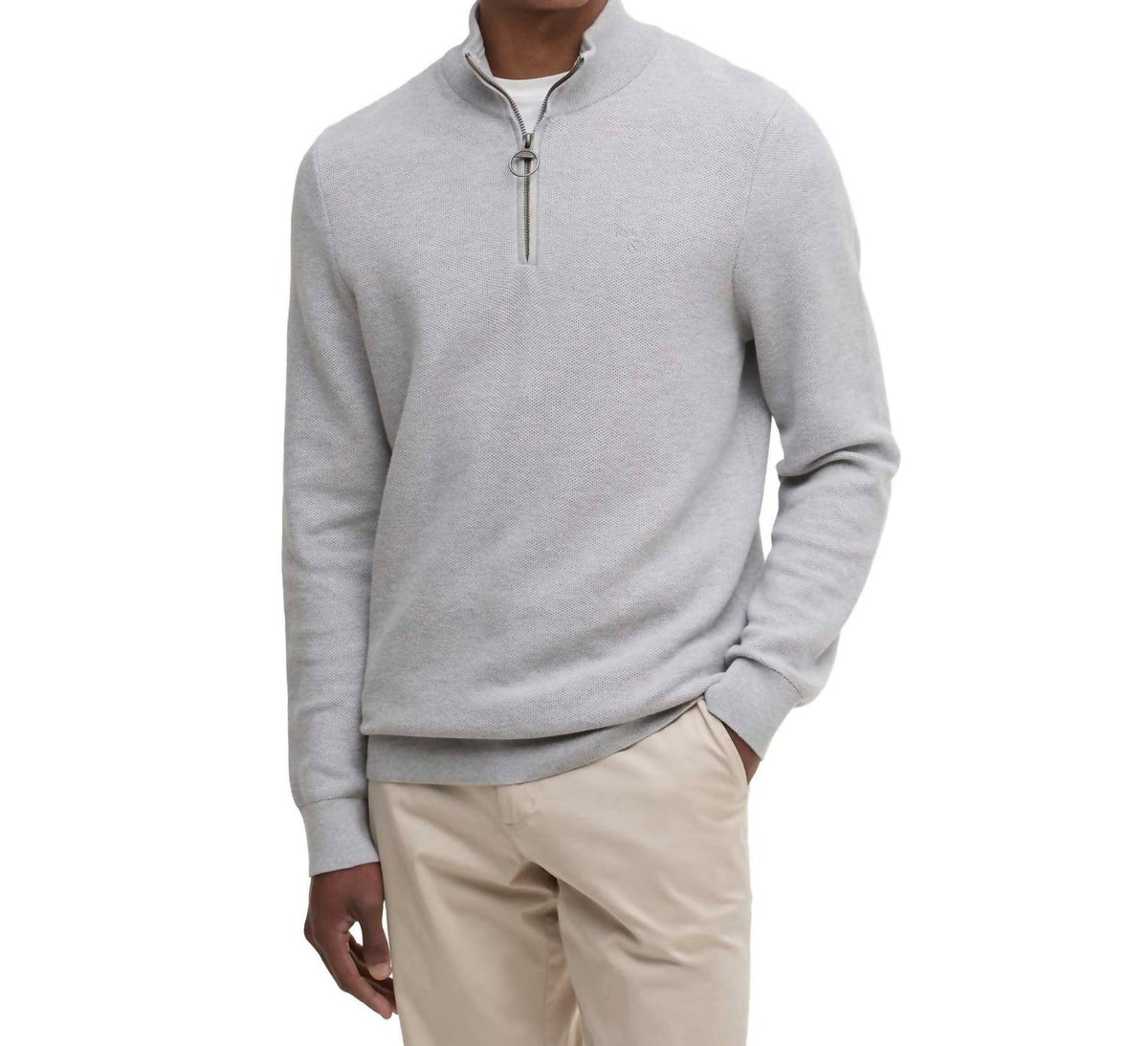 Barbour - Essential Honeycomb Half Zip Sweater