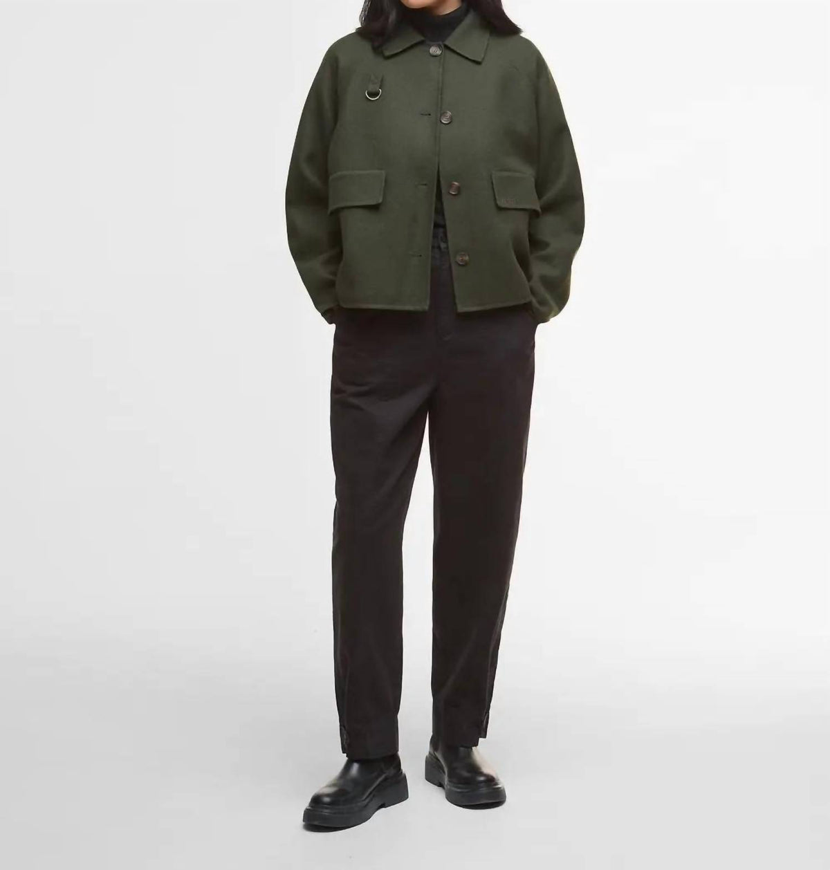 Barbour - Leonie Cropped Wool Blend Overshirt