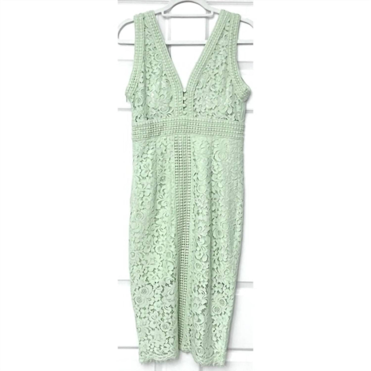 Bardot - Halter Lace Front Slit Dress