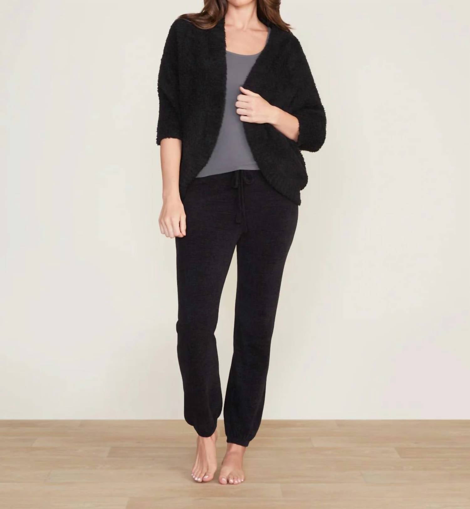 Barefoot Dreams - Cozy Chic Shrug - black - clothing - ponchos