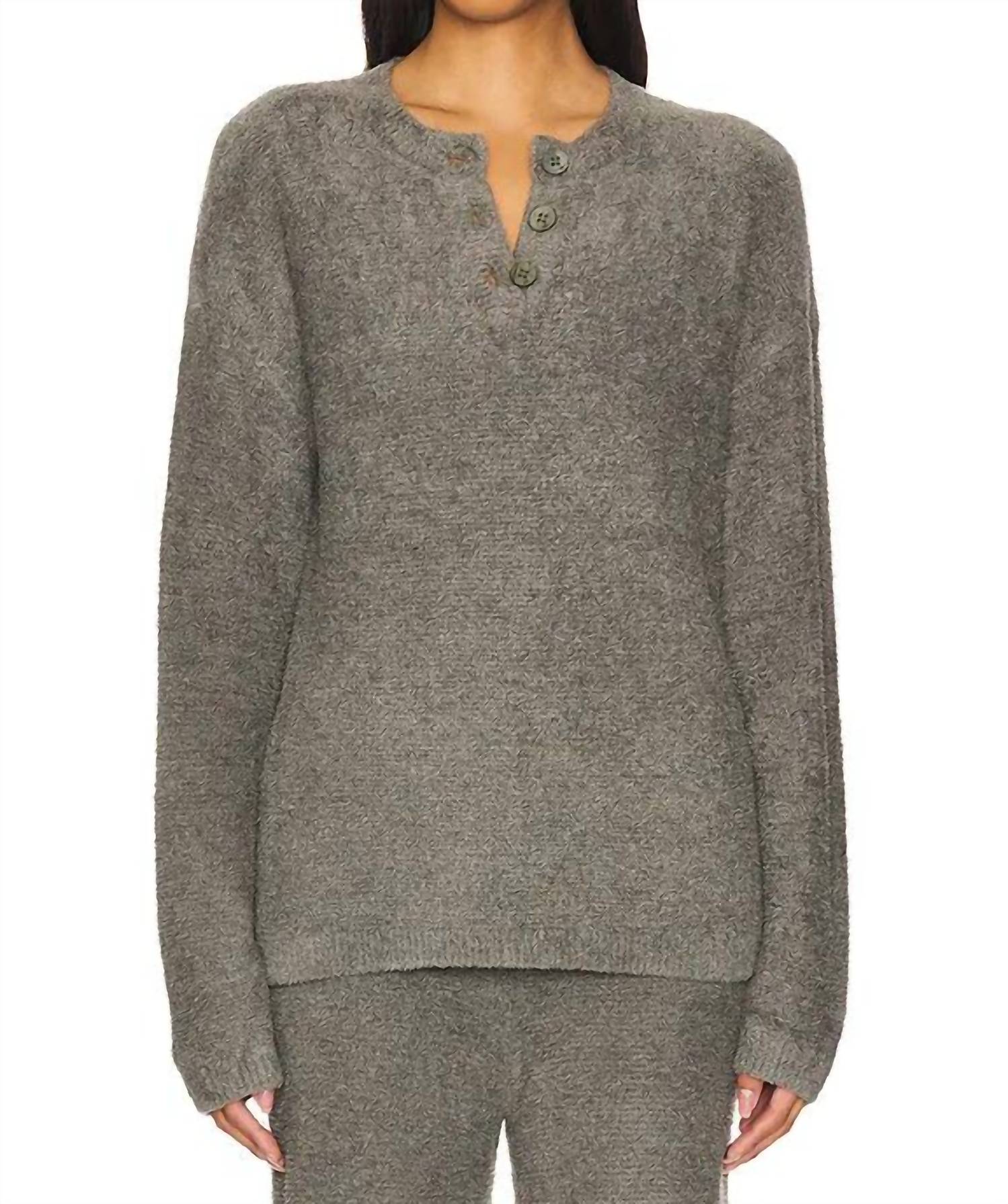 Barefoot Dreams - Cozychic Lite Textured Pullover - clothing - green - hoodies