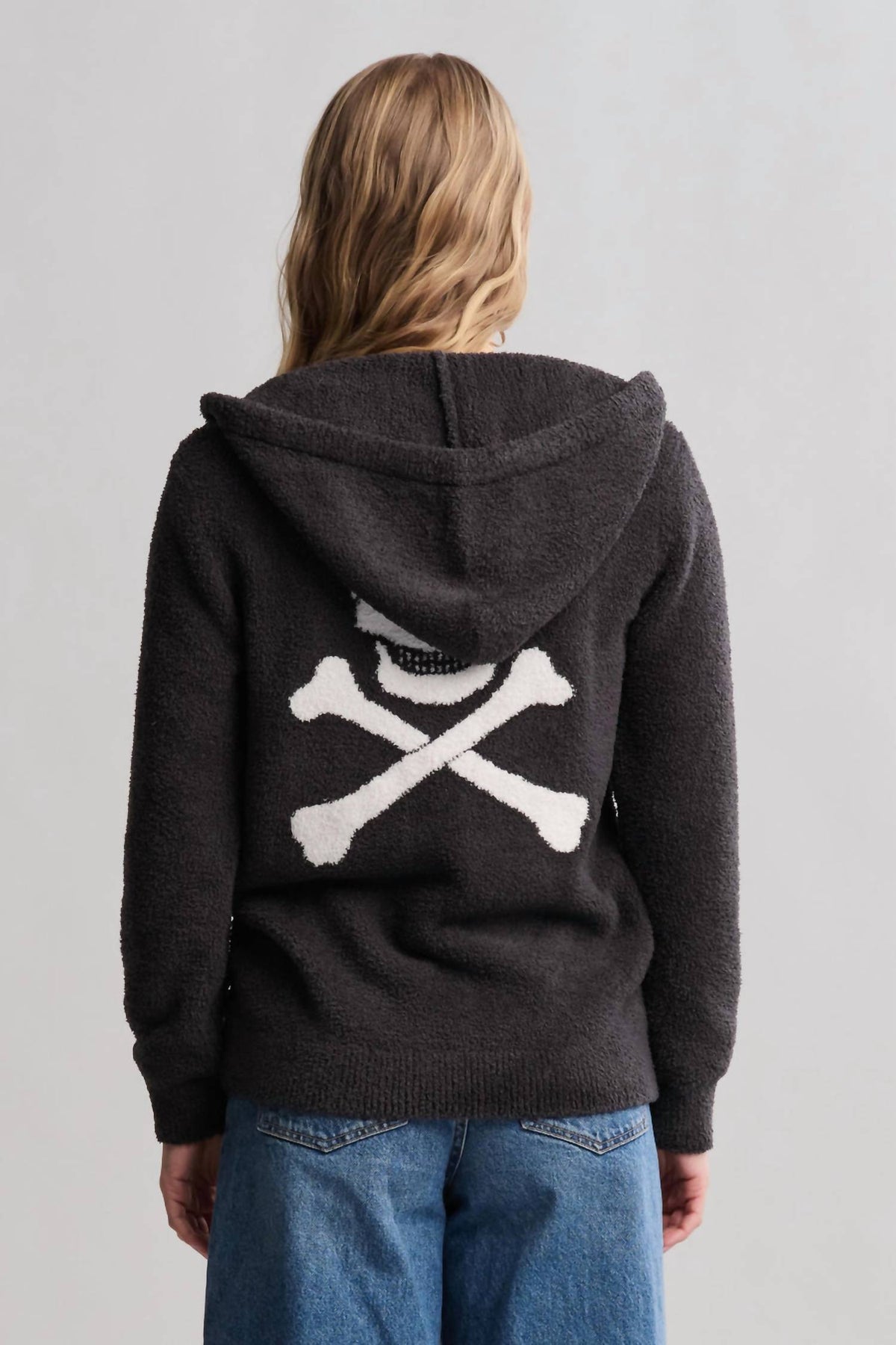 Barefoot Dreams - Unisex - Cozychic Skull & Bones Zip Up Hoodie