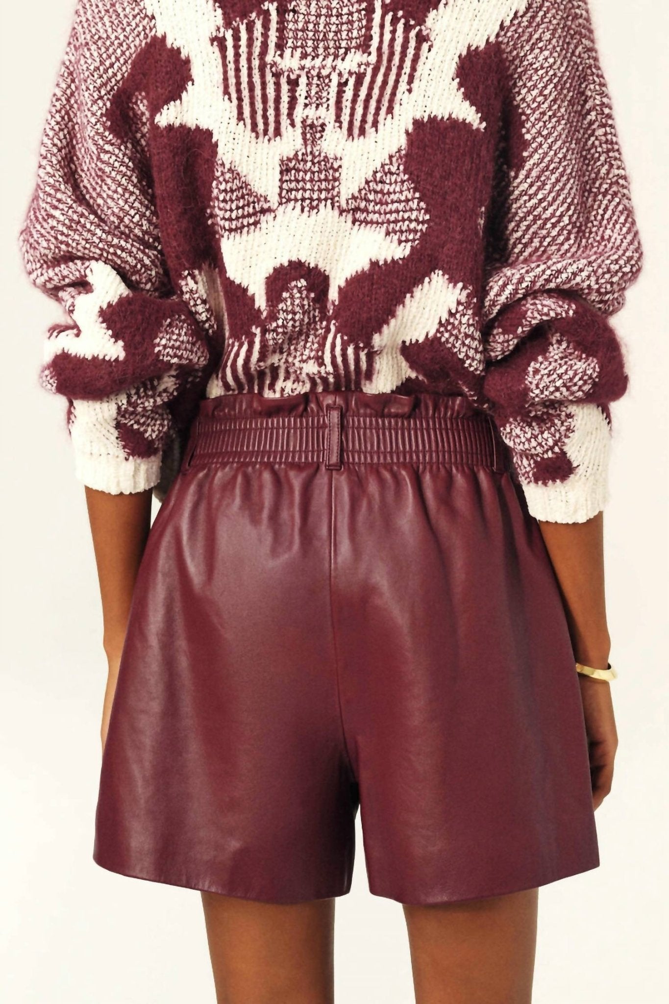 Ba&Sh - Aglae Short - clothing - high - waist - red