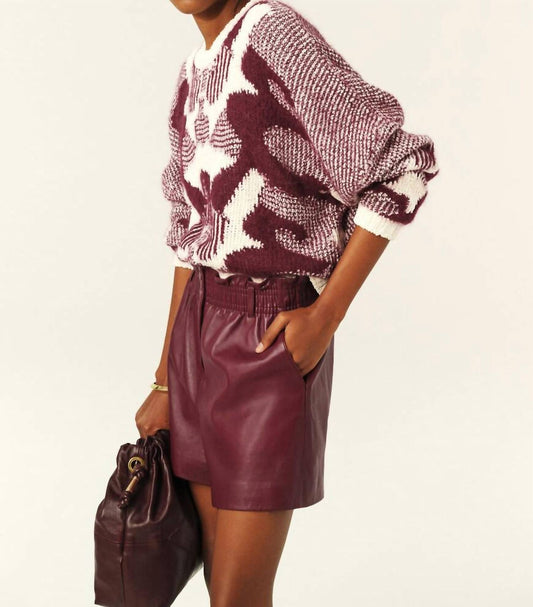 Ba&Sh - Aglae Short - clothing - high - waist - red