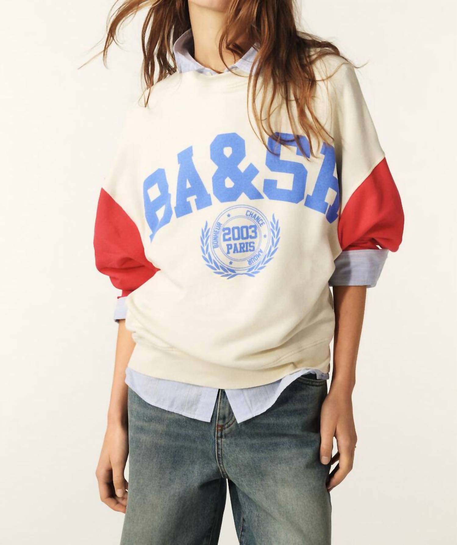 Ba&Sh - Benjamin Sweatshirt - beige - clothing - cotton - blend