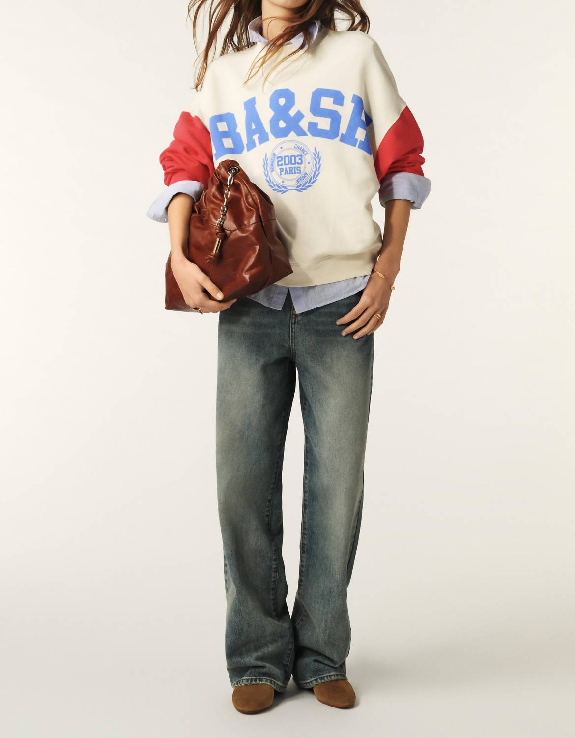 Ba&Sh - Benjamin Sweatshirt - beige - clothing - cotton - blend