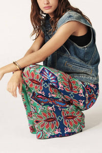 Ba&Sh - Lilou Wide Leg Pants - clothing - floral - green