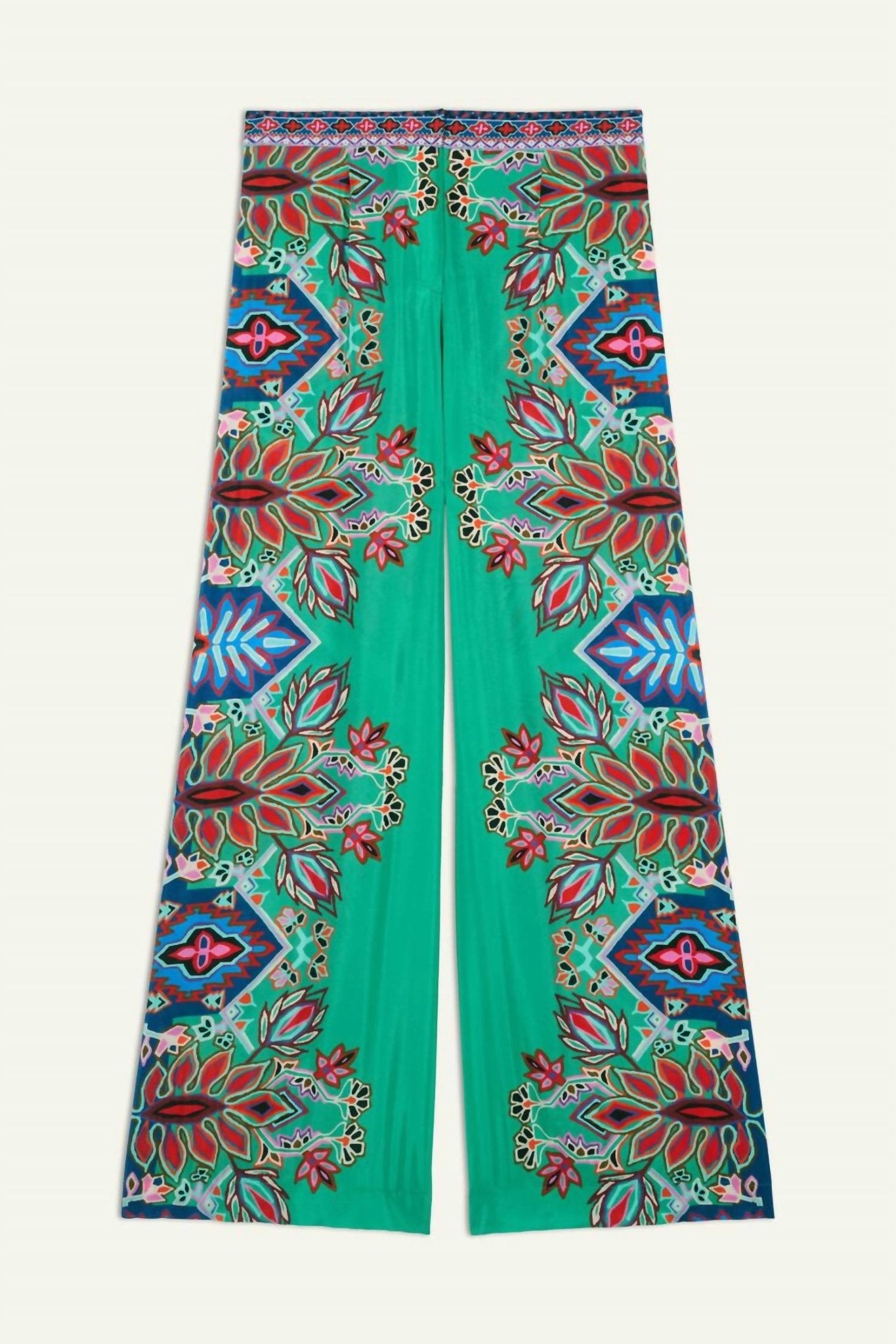 Ba&Sh - Lilou Wide Leg Pants - clothing - floral - green