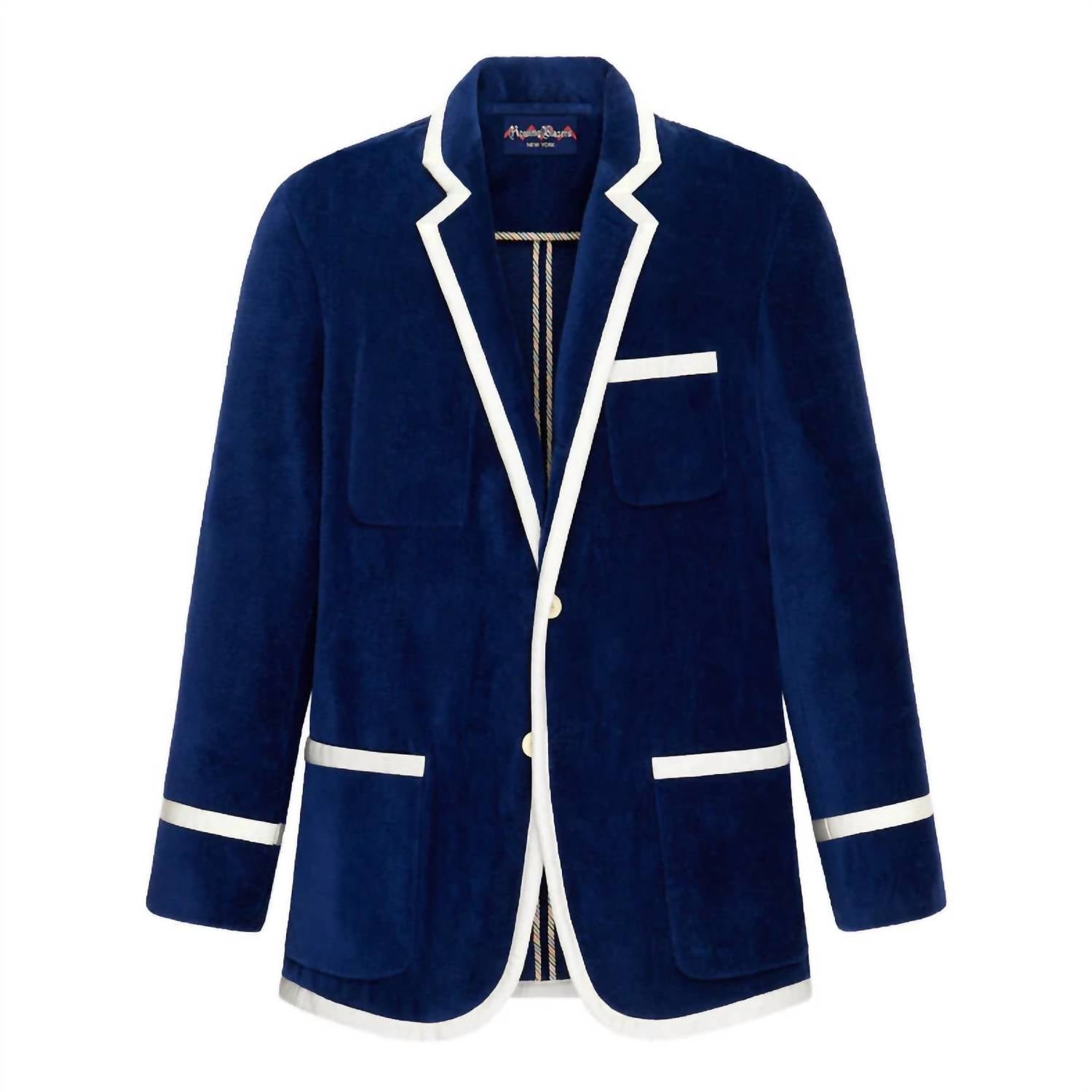 Bask - Terry Toweling Blazer - blazers - blue - clothing